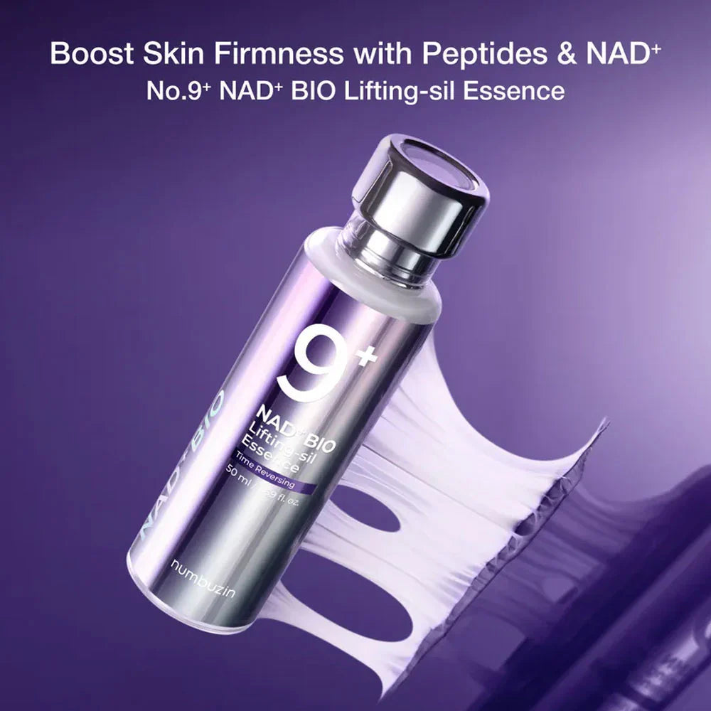 Numbuzin No.9+ NAD+ BIO Lifting-sil Essence 50ml - Peptides & NAD+ for Skin Firmness & Time Reversing
