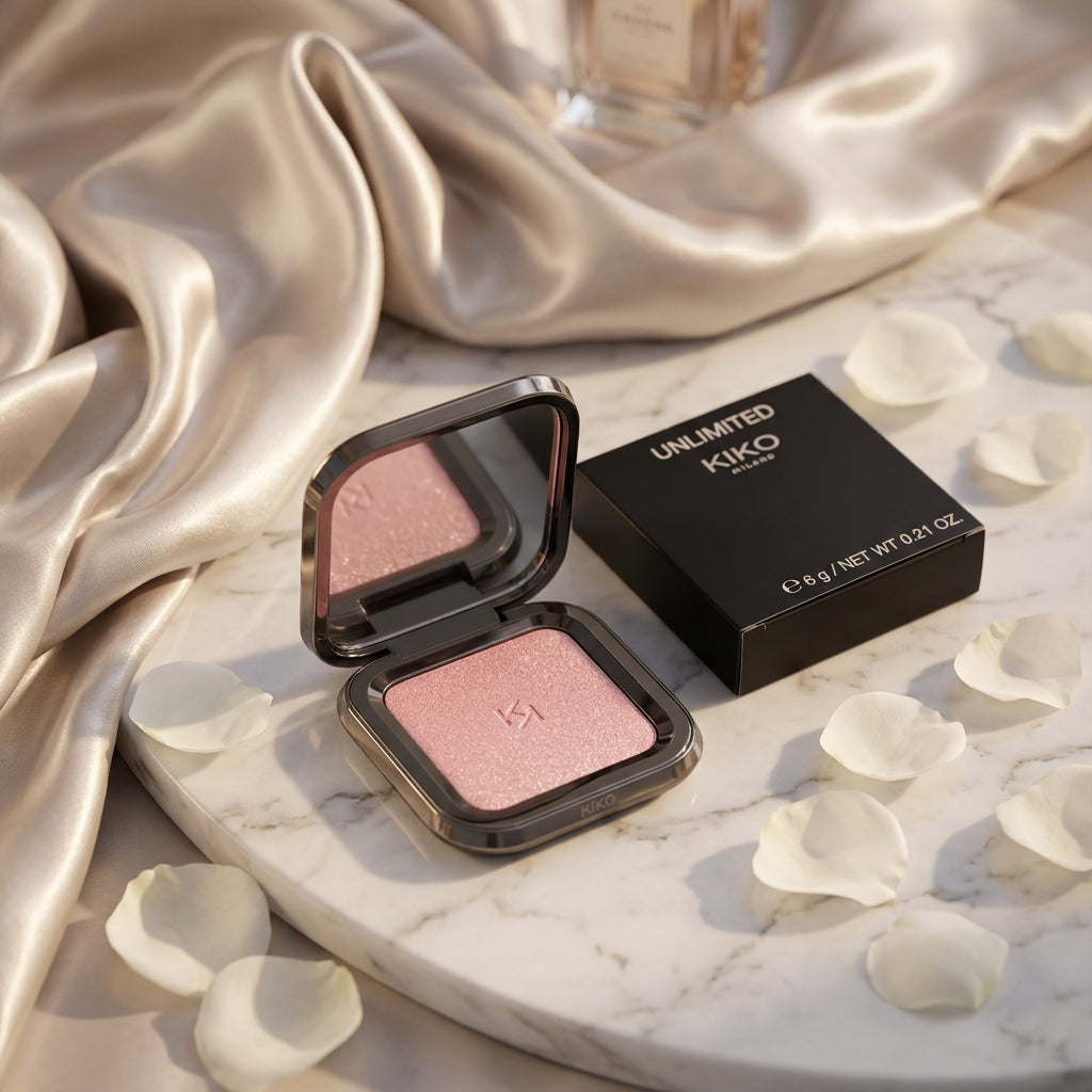 KIKO Milano Unlimited Blush - Shimmer Light Pink - Pearly Highlight Blush - 6g - Original