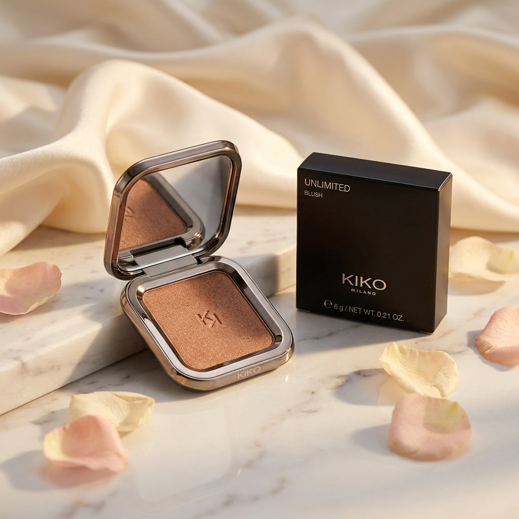 KIKO Milano Unlimited Blush - Bronze Gold Shimmer - Bronzer + Blush - 6g - Original