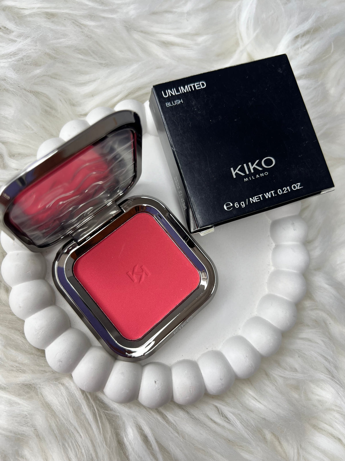 KIKO Milano Unlimited Blush - Coral Pink - Long Lasting Powder Blush - 6g - Original