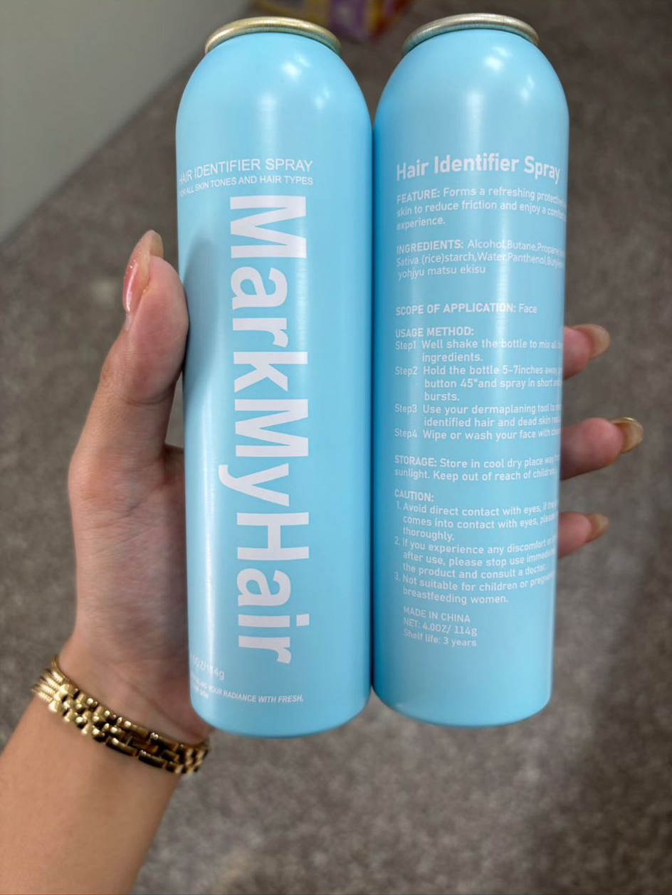 Mark My Hair - Hair Identifier Spray for Dermaplaning | Peach Fuzz Removal Spray | Face Shaving Spray for Women