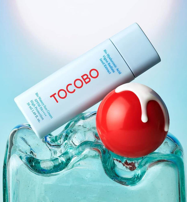 TOCOBO Bio Watery Sun Cream SPF50+ PA++ - Bio Hyaluronic Acid + Vigna Radiata Seed Extract - 50ml 1.69 fl oz - Light Watery Sunscreen - Original Korean
