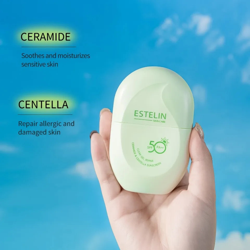ESTELIN Sunscreen SPF 50 - Pink Dark Spot / Green Ceramide Centella / Yellow UV Protection - 60g