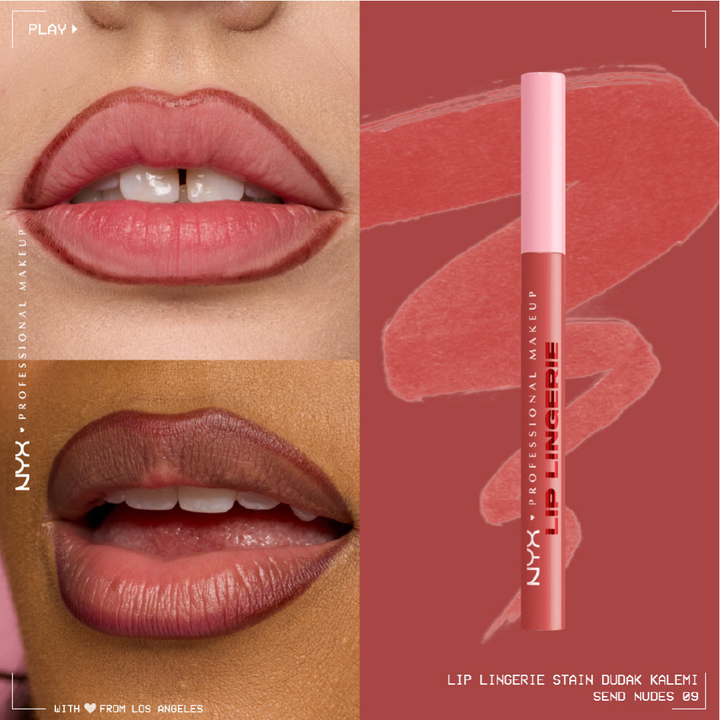 NYX Lip Lingerie Liner Stain - Up All Night Berry / Brown Nude