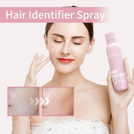 VIBRANT GLAMOUR Hair Identifier Spray For Face Shaving & Dermaplaning - Peach Fuzz Remover