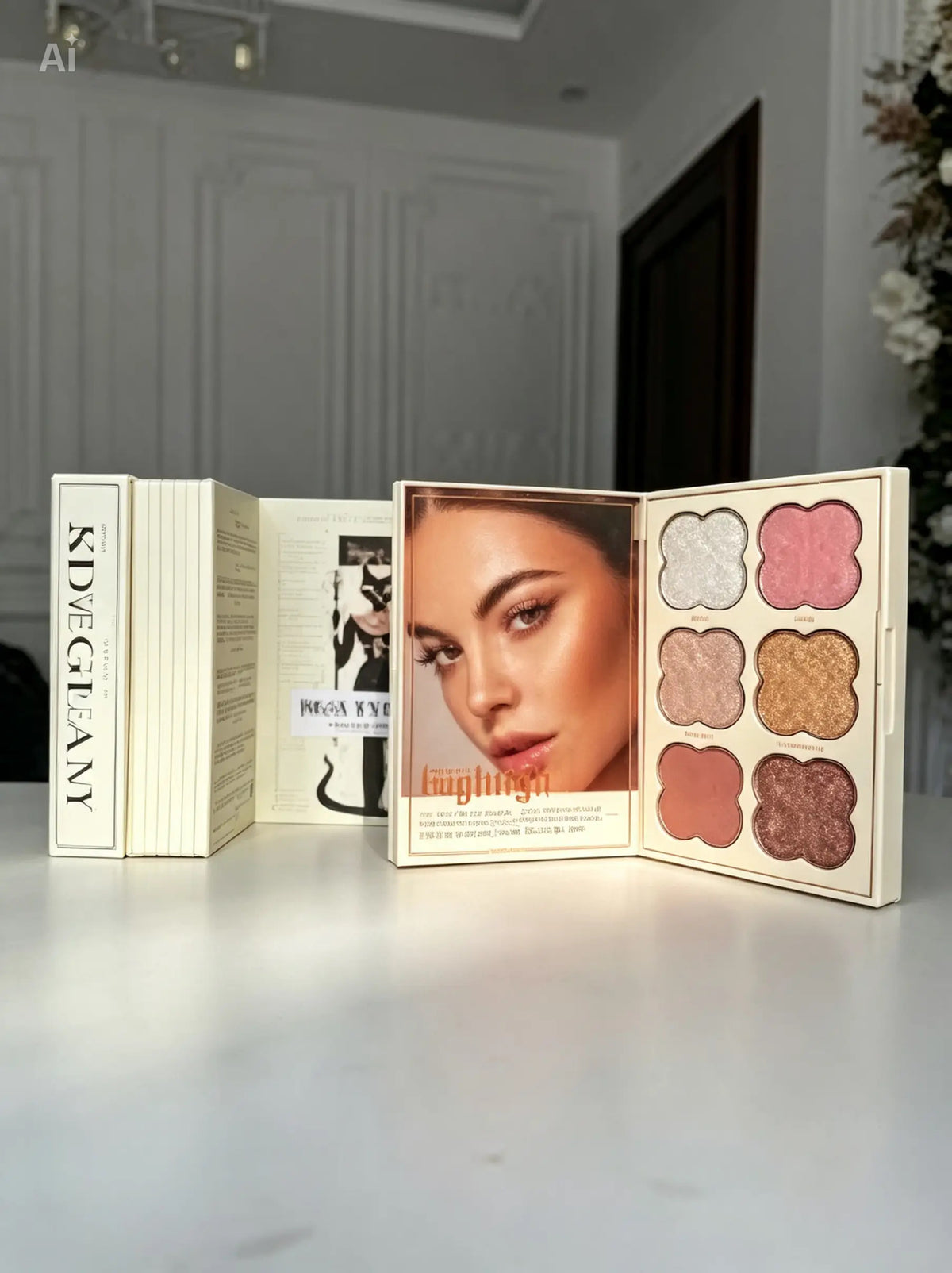 SHEGLAM Beauty Book Makeup Kit - 6 in 1 All In One Palette - Eyeshadow + Blusher + Highlighter + Glitter - Egyptian Cat Edition - Original