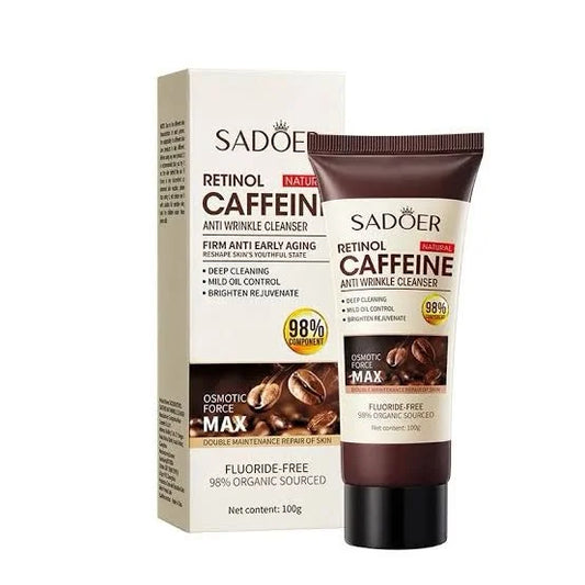 Aging with SADOER Retinol Caffeine Cleanser! ✨☕